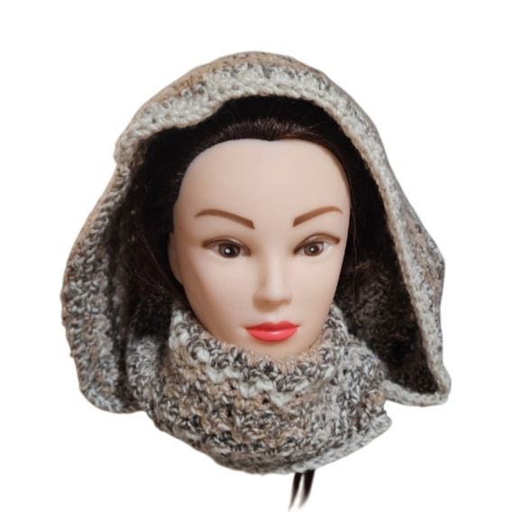 Handmade Crochet Bulky Scarf Multicolor 10 ways Puzzle Yarn Crossword Acrylic - Picture 13 of 17